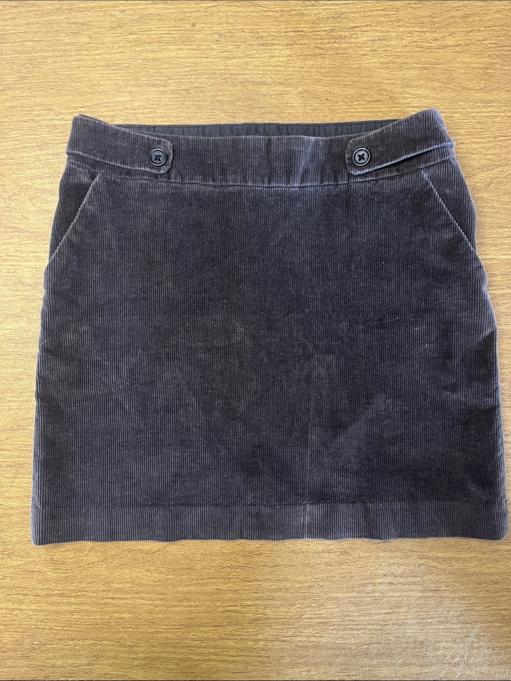 Banana Republic Charcoal Corduroy Mini Skirt